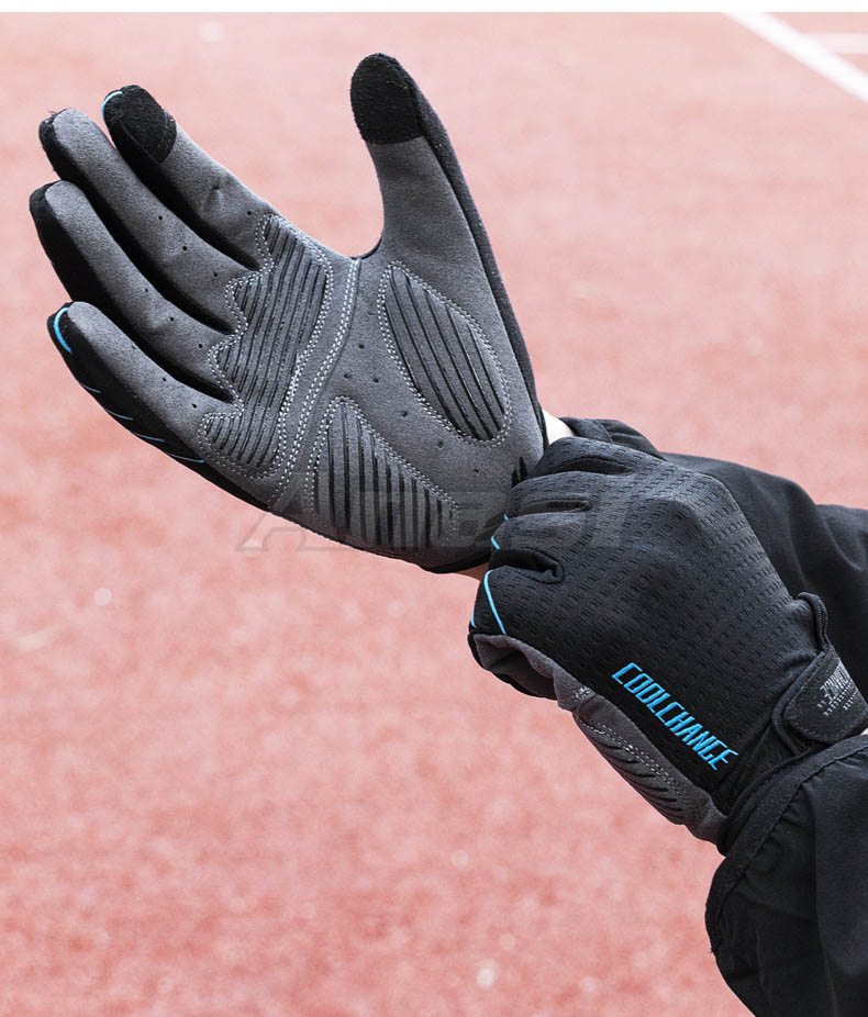 Găng tay vải Microfiber chống tia UV chạy xe cao cấp cho nam Anasi iG19 - Da thuộc, đệm tay, chống trượt