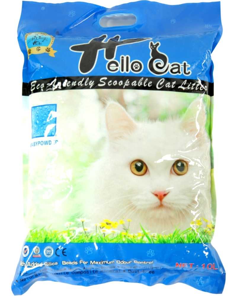 Cát Vệ Sinh Mèo - Hello Cat Baby 10L (Hương Phấn Bột Trẻ Em)