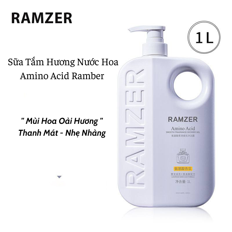 Sữa tắm Truyền Trắng Hương Nước hoa 2in1 Ramzer Hương Thơm Thanh Mát - Ngọt Ngào Làm Sạch Da, Giúp Da Dưỡng Ẩm