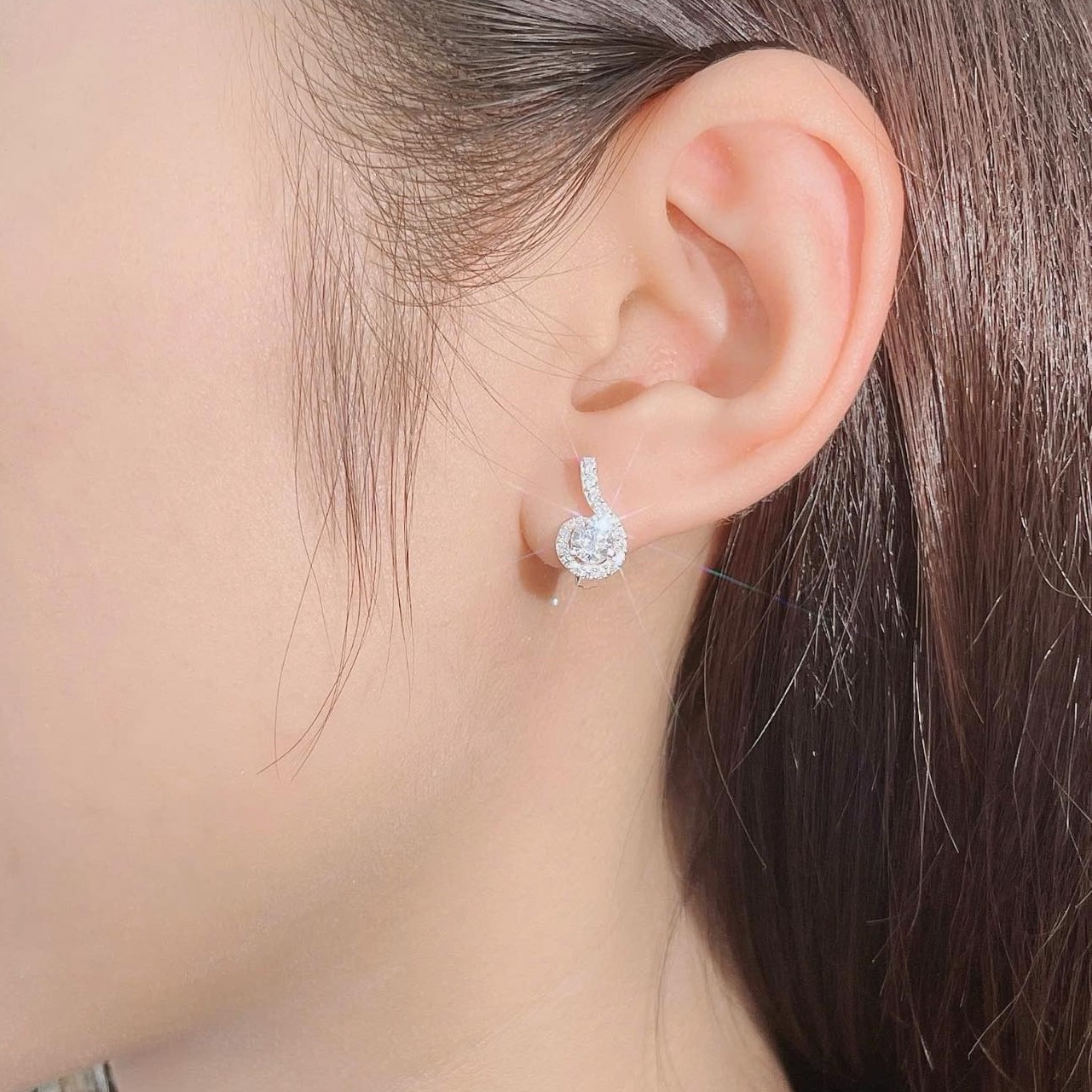 Bông tai bạc thời trang chất liệu bằng bạc s925 MS0953