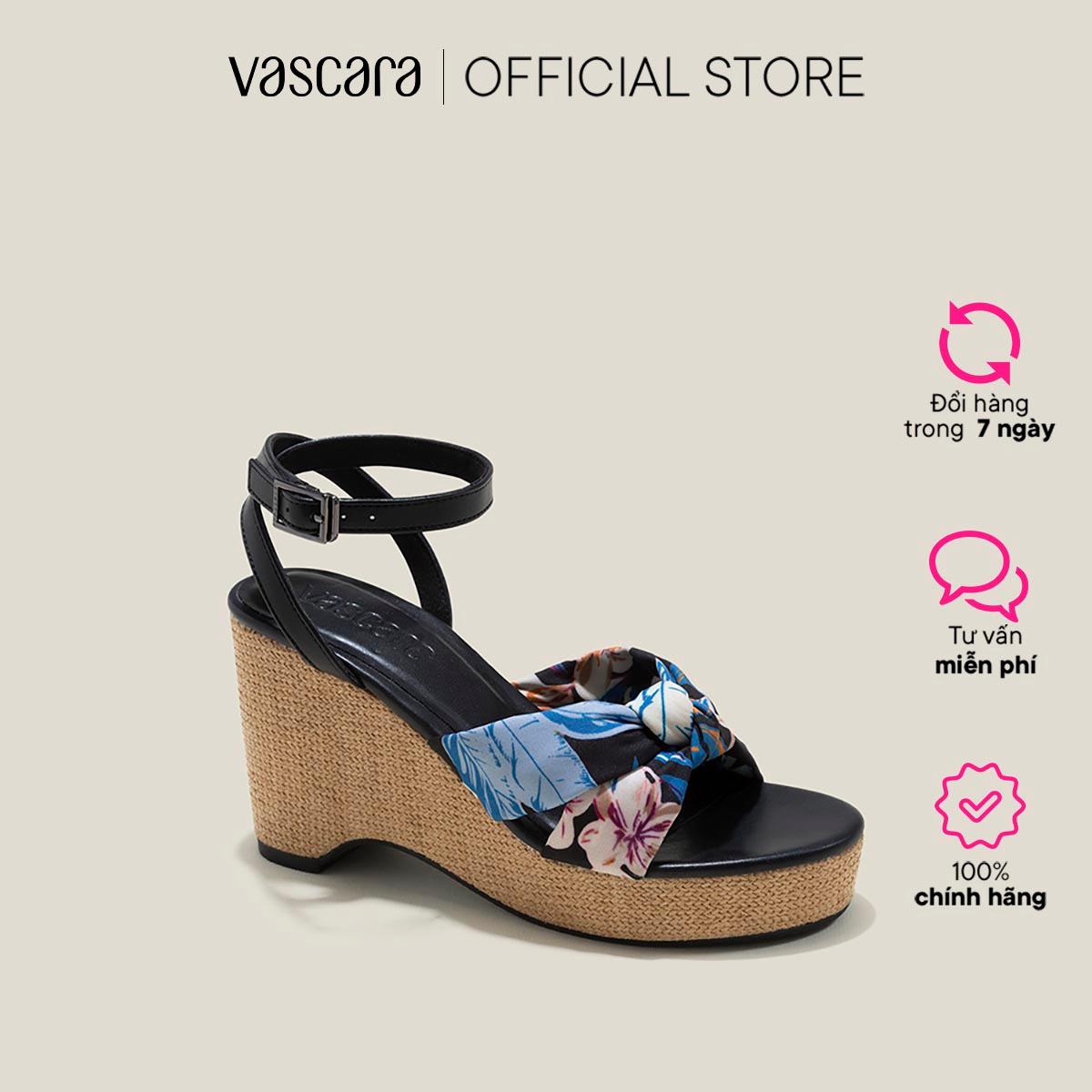 Vascara Sandal Xuồng Vải Hoa Thắt Nơ - SDX 0444