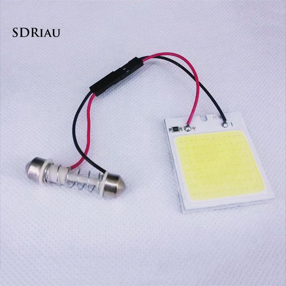 Bộ đèn LED màu trắng 48 SMD COB LED T10 4W 12V cho nội thất xe hơi