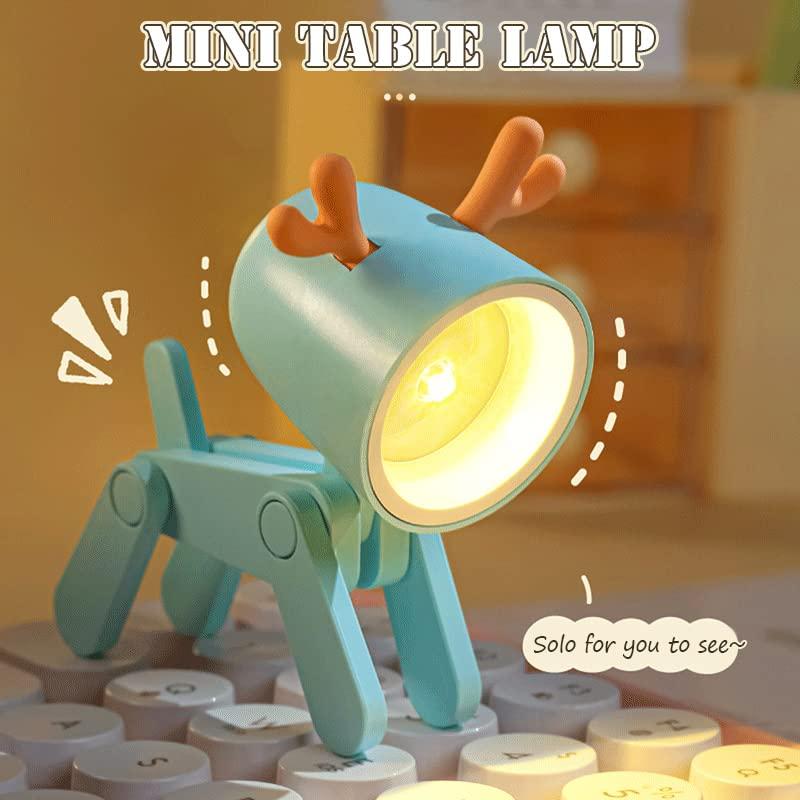 Phim hoạt hình Mini Night Light DIY DOG DOG DOG NACHLICHT LED LAMP Đèn di động Điều chỉnh ánh sáng ban đêm Bảo vệ mắt cho văn phòng tại nhà Phòng ký túc xá Trang trí Girl Boys Trang trí