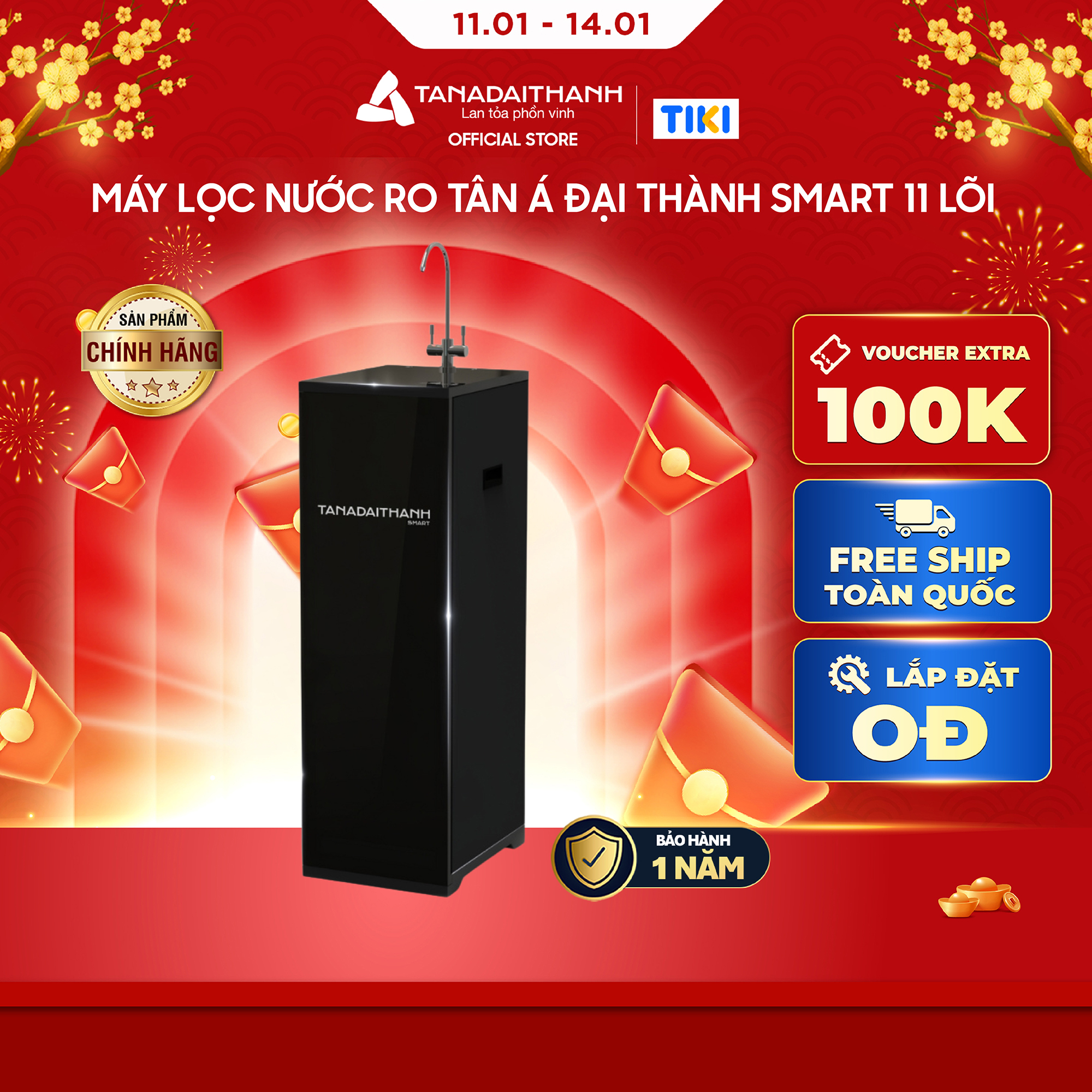 Máy lọc nước RO Tân Á Đại Thành Smart – 11 Lõi, Hàng Chính Hãng, Bảo Hành 12 Tháng