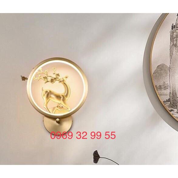 Đèn tường đồng, Mặt tròn, Mắt Việt, MV-W8704, phòng khách, phòng ngủ, phòng trà, Led 20w