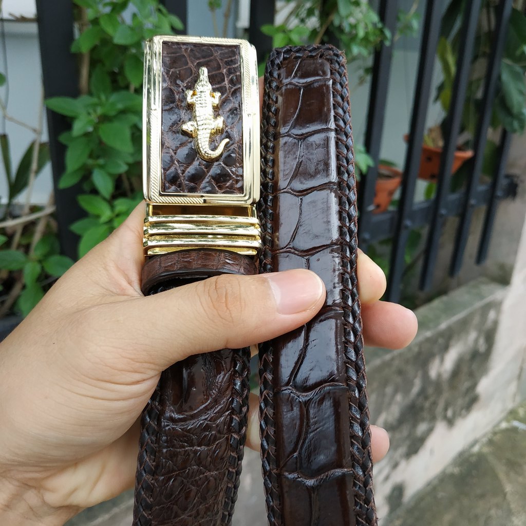 Thắt Lưng Cá Sấu [DÂY LIỀN NGUYÊN CON ĐAN VIỀN THỦ CÔNG RẤT ĐẸP VÀ BỀN