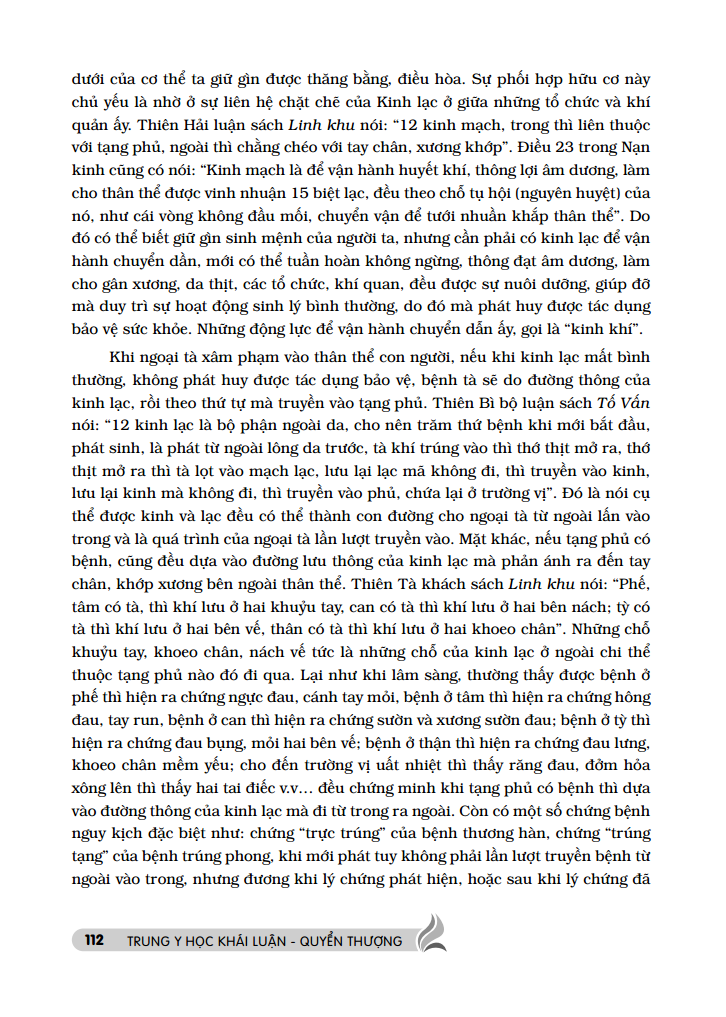 Sách Trung Y Học Khái Luận (Quyển Thượng)