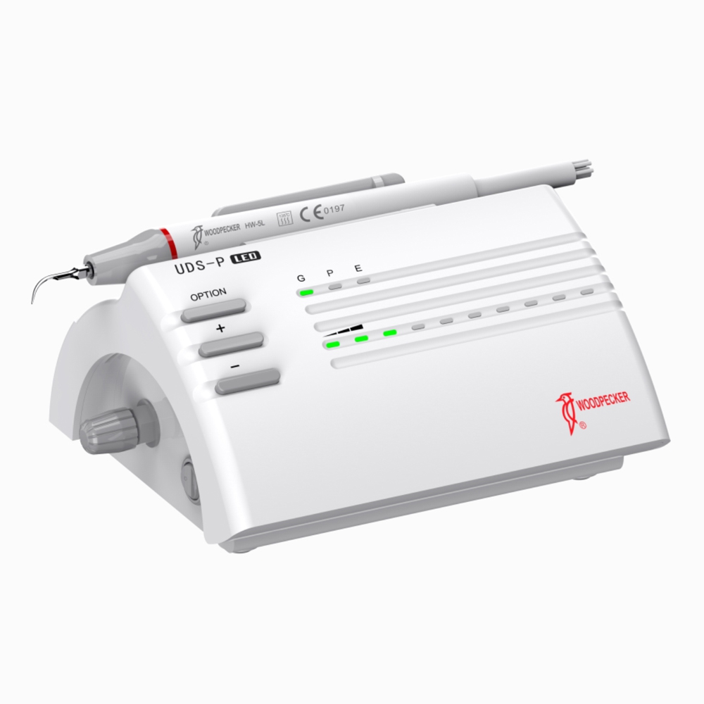Woodpecker UDS P LED Scaler siêu âm ngăn ngừa bệnh nha khoa sợi quang học Di động Làm trắng răng Làm sạch Thiết bị nha khoa