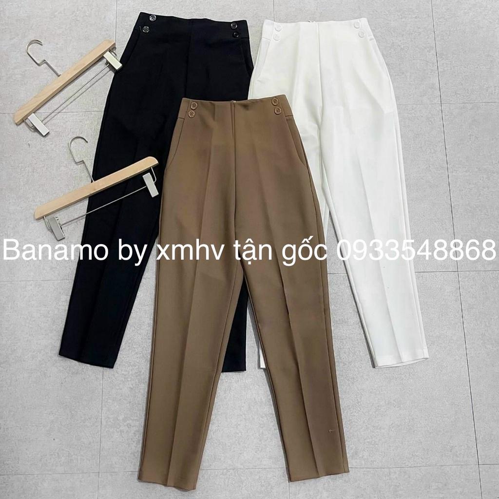 Quần baggy 4 khuy khóa lệ cạp cao siêu xinh thời trang Banamo Fashion 8332