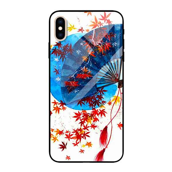 Ốp lưng kính cường lực cho iPhone Xs Max Nền Cánh Quạt Mùa Thu - Hàng Chính Hãng
