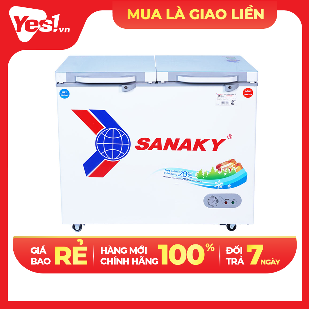 Tủ đông Sanaky VH-2899W2KD 280 lít - Hàng Chính Hãng - Chỉ Giao Hồ Chí Minh