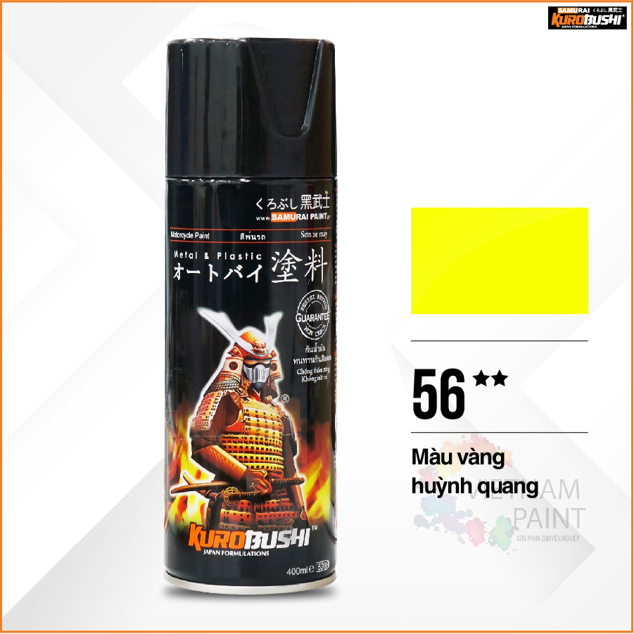 Sơn xịt Samurai Kurobushi - MÀU VÀNG HUỲNH QUANG 56