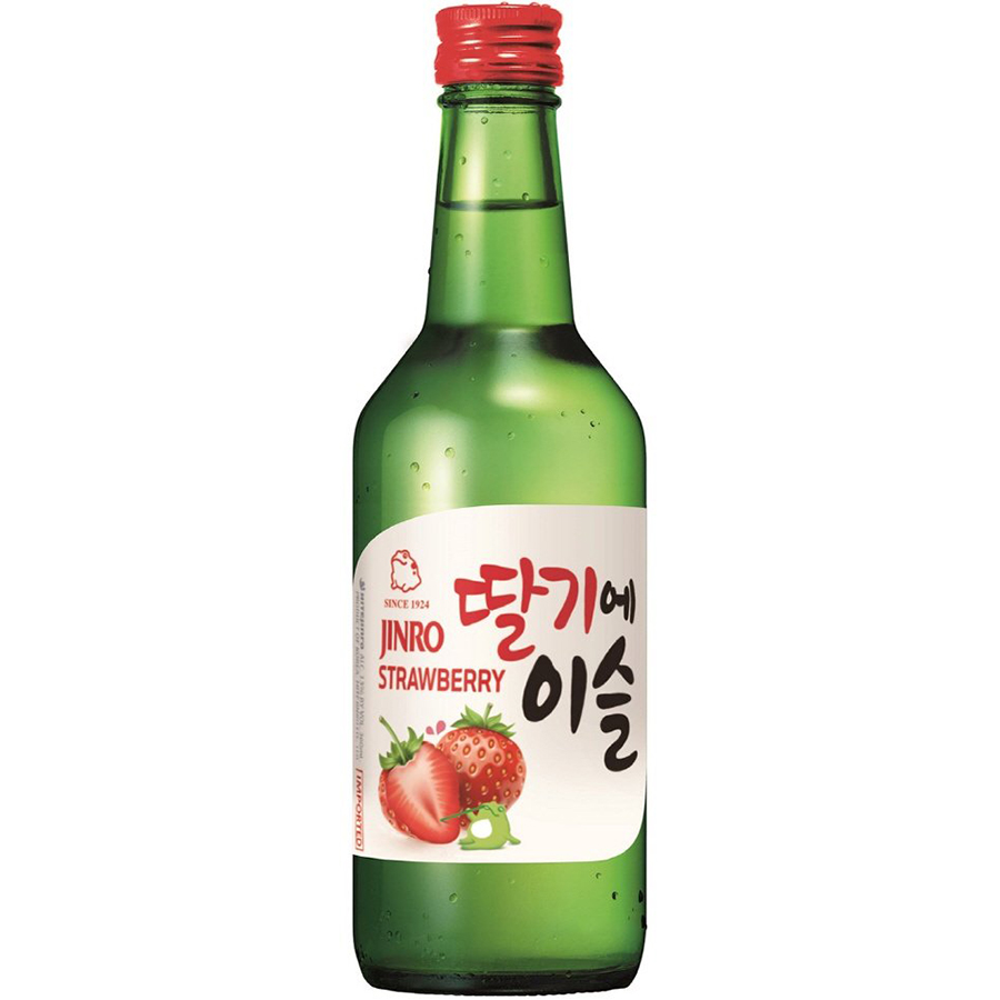 Set 6 chai rượu soju Hàn Quốc 13% - 16.9%: Fresh + Bưởi + Mận + Dâu + Nho + Jinro is back Có Hộp