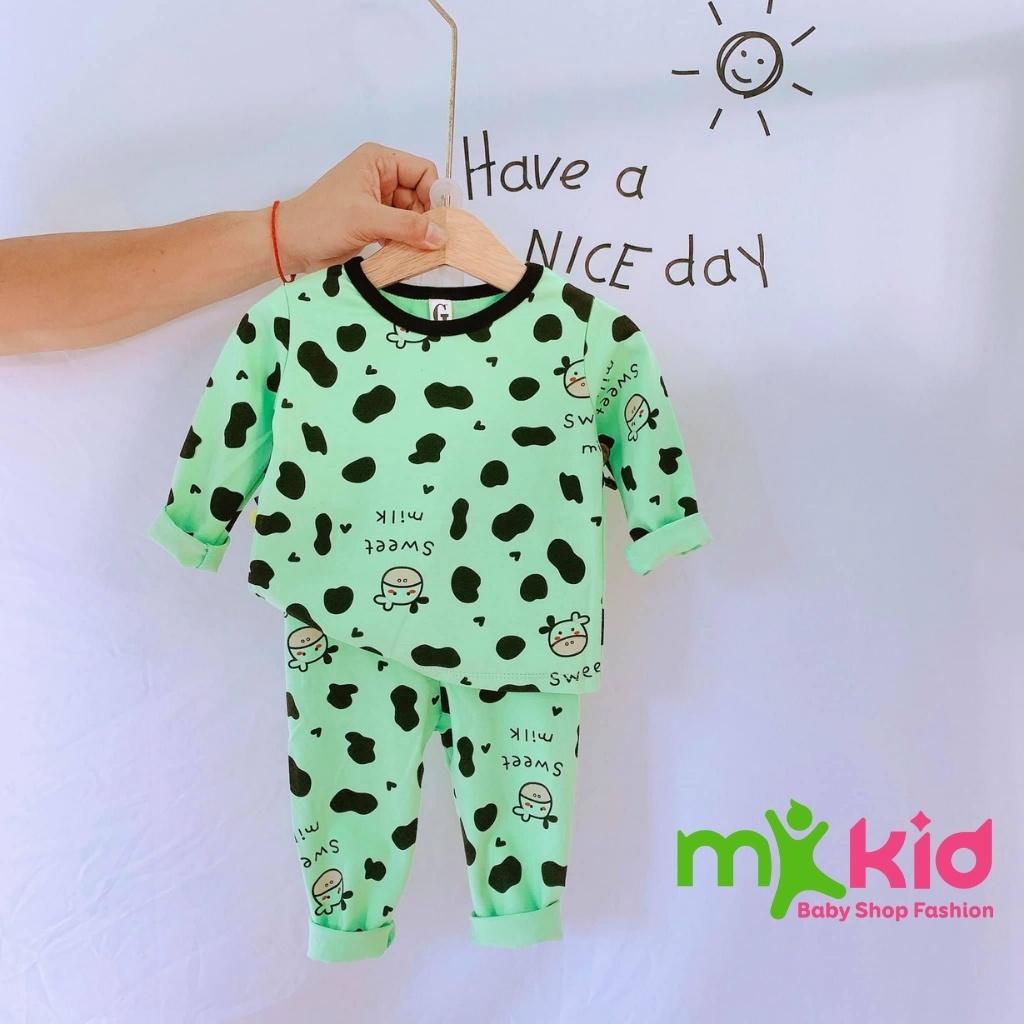 Bộ Cotton Dài Tay Cho Bé Bộ Thu Đông Dài Tay Minky Mom Cho Bé Trai Bé Gái Với Các Hình Thú Siêu Kute .