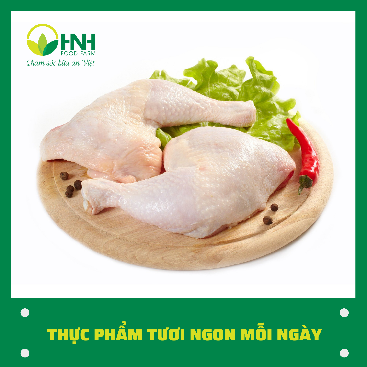 Đùi gà công nghiệp góc tư - 2kg