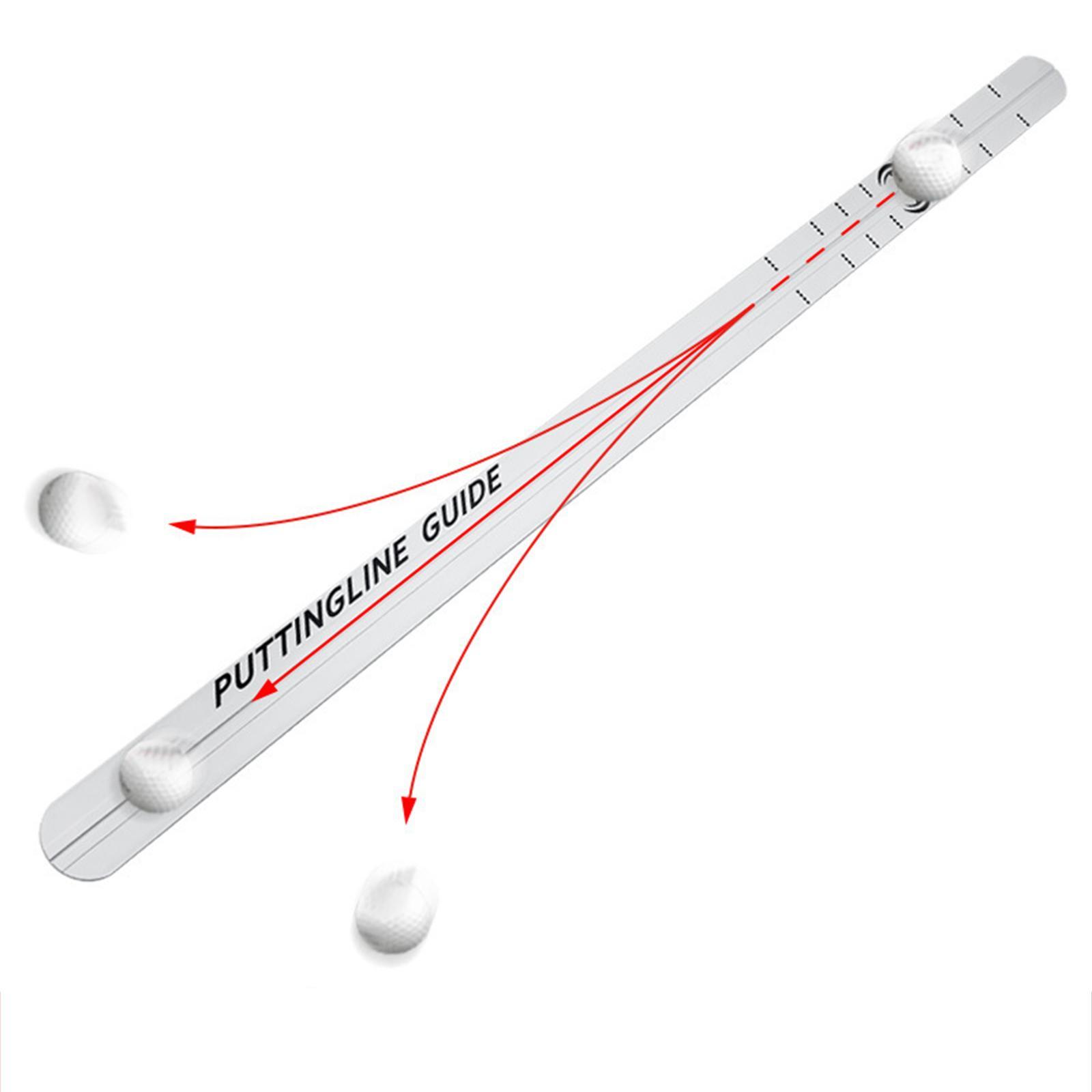 Golf Putting Ruler Instructional Swing Trainer Golf Training Aid for Practice Use