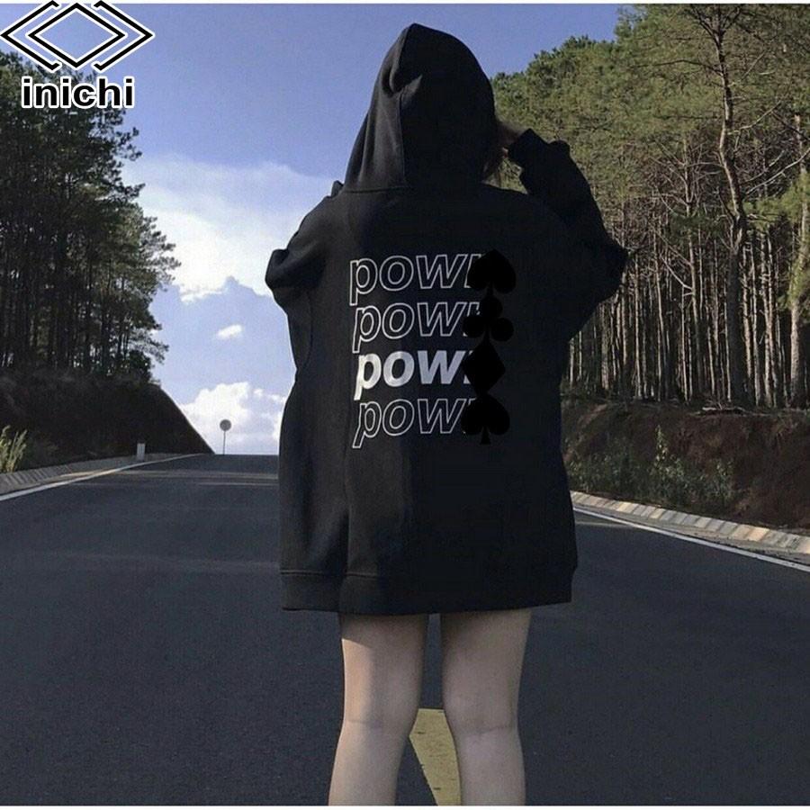 Áo Hoodie unisex INICHI A843 chất nỉ ngoại form rộng có mũ cho cả nam nữ