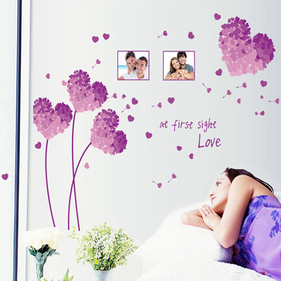 Tranh dán tường 3D Tinh yêu_HTT02