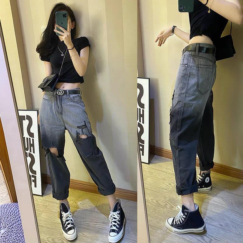 Quần jean baggy nữ BigSize Lưng Kiểu 5 Nút, phong cách hàn quốc, phom to rộng đủ size 4067