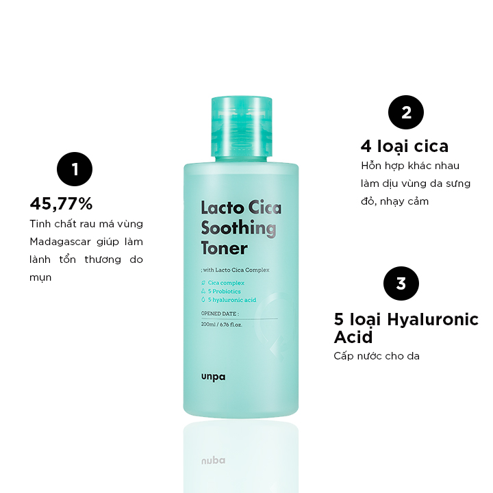 Nước Hoa Hồng Cải Thiện Da Mụn Và Làm Dịu Da Unpa Lacto Cica Soothing Toner Chính Hãng Hàn Quốc