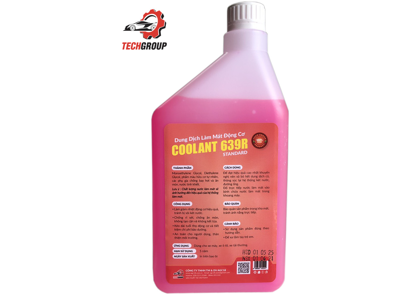 DUNG DỊCH LÀM MÁT ĐỘNG CƠ TECHGROUP COOLANT 639  (giá đã giảm 10%)