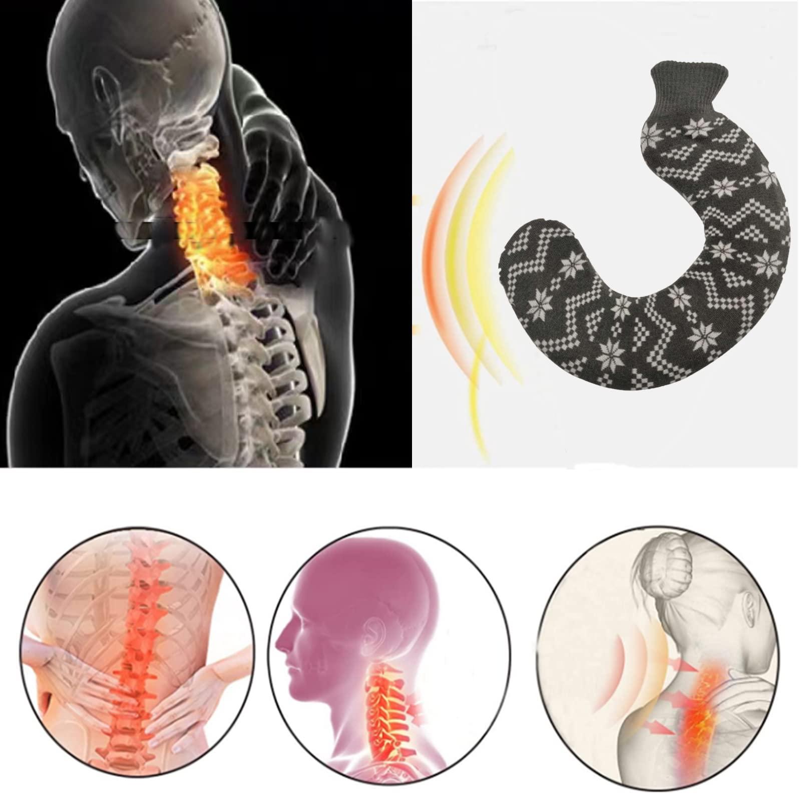 Cổ chai nhiệt, 1 L Chai nước nóng nhỏ với nắp, cao su dệt kim, trẻ em, nam và nữ, vai, cổ, eo, tay để giữ ấm bụng, chai nước nóng để đau, sốt