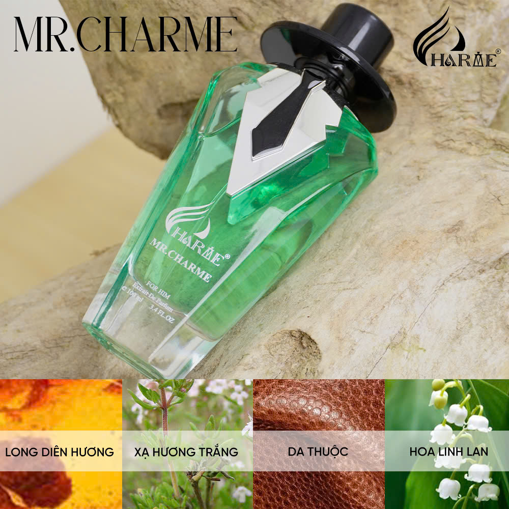 Nước hoa nam Charme Mr.Charme 100ml, Lưu Hương Lâu, Chính Hãng