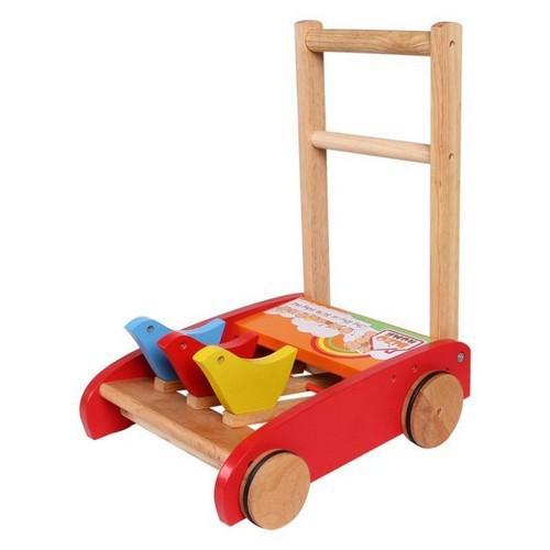 Xe Tập Đi Bằng Gỗ 3 Con Gà Cao Cấp Cho Bé Yêu
