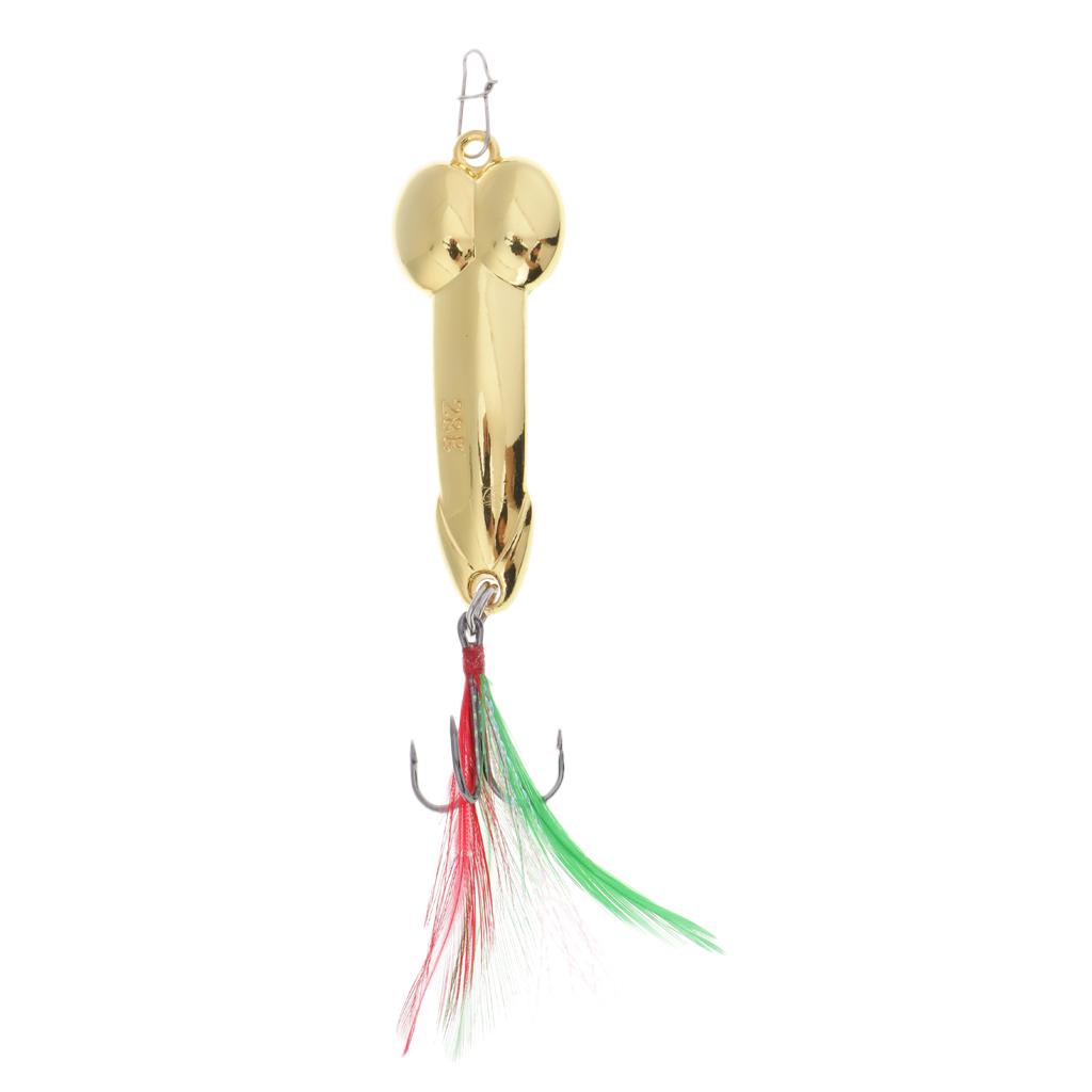 Gold Fishing Spoon Lure Spinner Bait Metal Hard Bait Crankbait Tack 28g