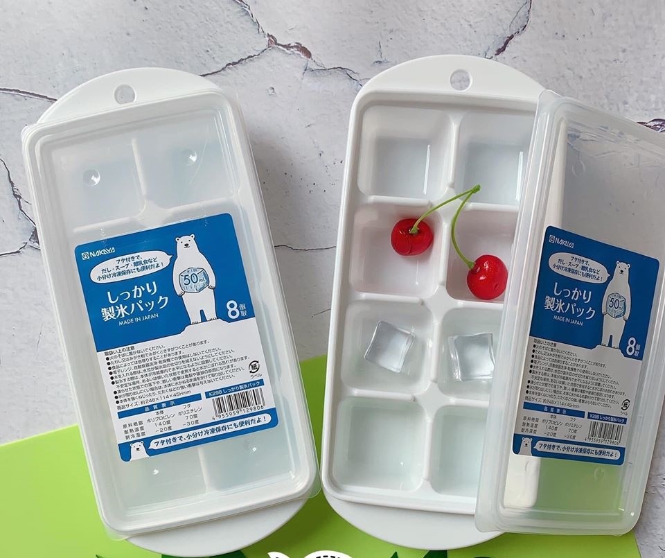 Khay làm đá viên kháng khuẩn, an toàn Nakaya Ice Tray - Hàng nội địa Nhật Bản |#nhập khẩu chính hãng| |#Made in Japan| |#K280|#K281|#K298|