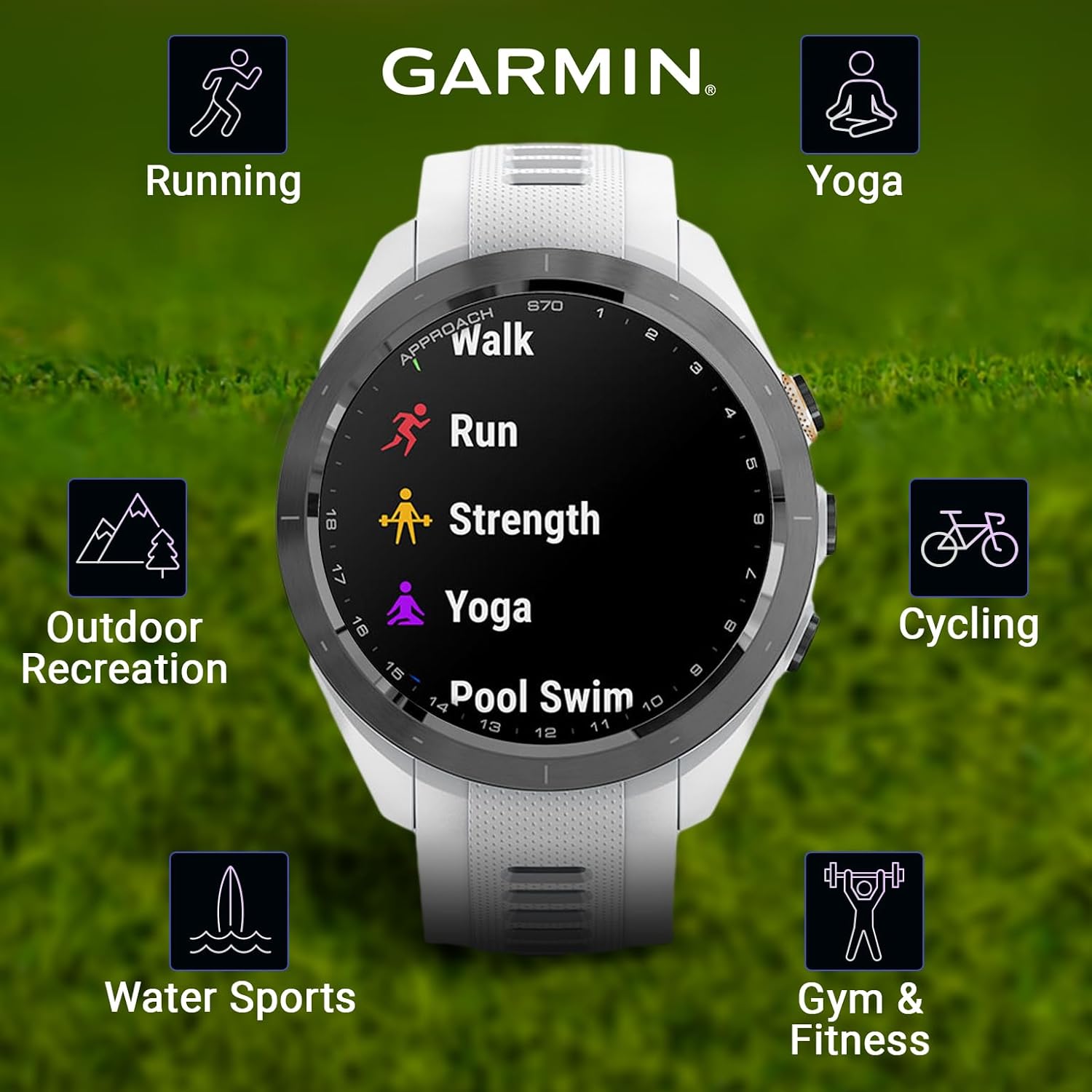 Đồng hồ thông minh Garmin Approach S70 (42mm/47mm) - Hàng chính hãng