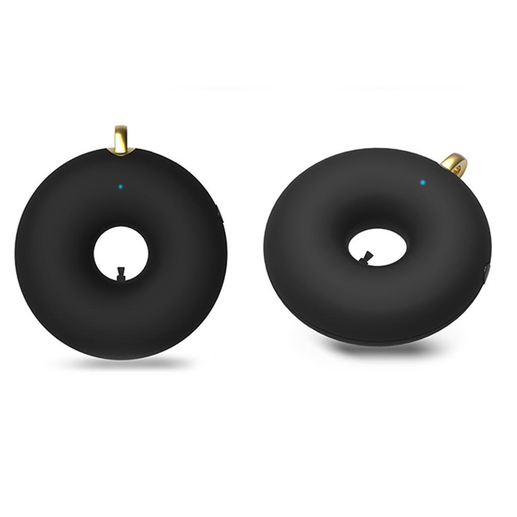 Portable Necklace Air Purifier Mini Wearable Negative Ions Generator Black