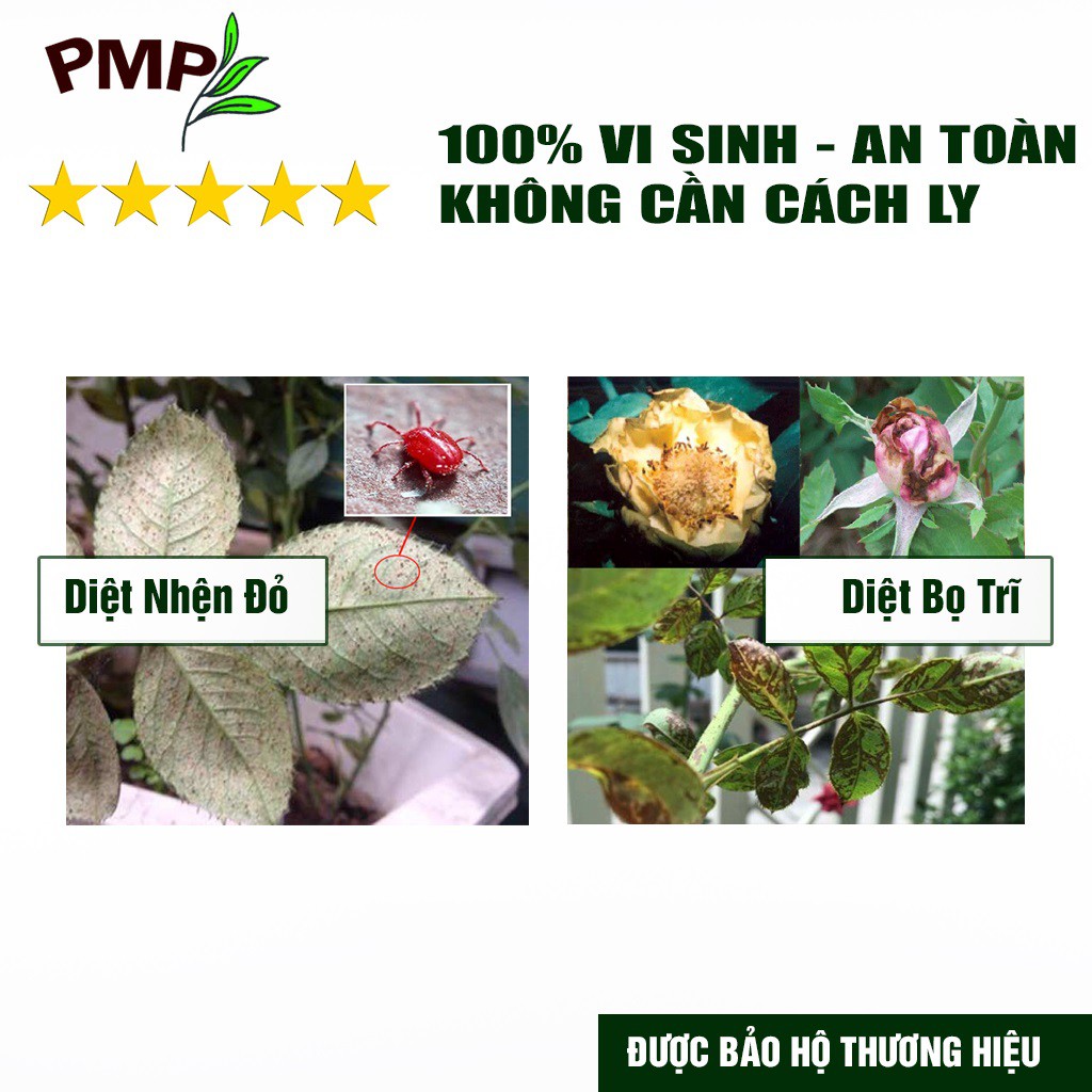 Chế phẩm vi sinh Biomic PMP diệt sâu xanh, sâu tơ, trĩ, nhện đỏ, rệp, sùng đất, tuyến trùng cho rau sạch, hoa, cây cảnh