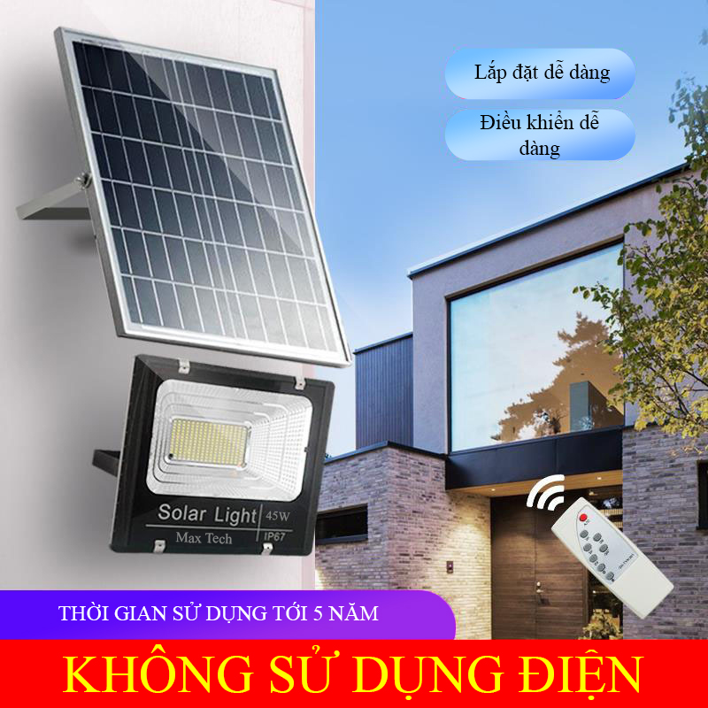 Đèn năng lượng mặt trời 45W -  60W - 80W - 100W - 180W, Hoàn toàn không sử dụng điện, có điều khiển từ xa  - D1060