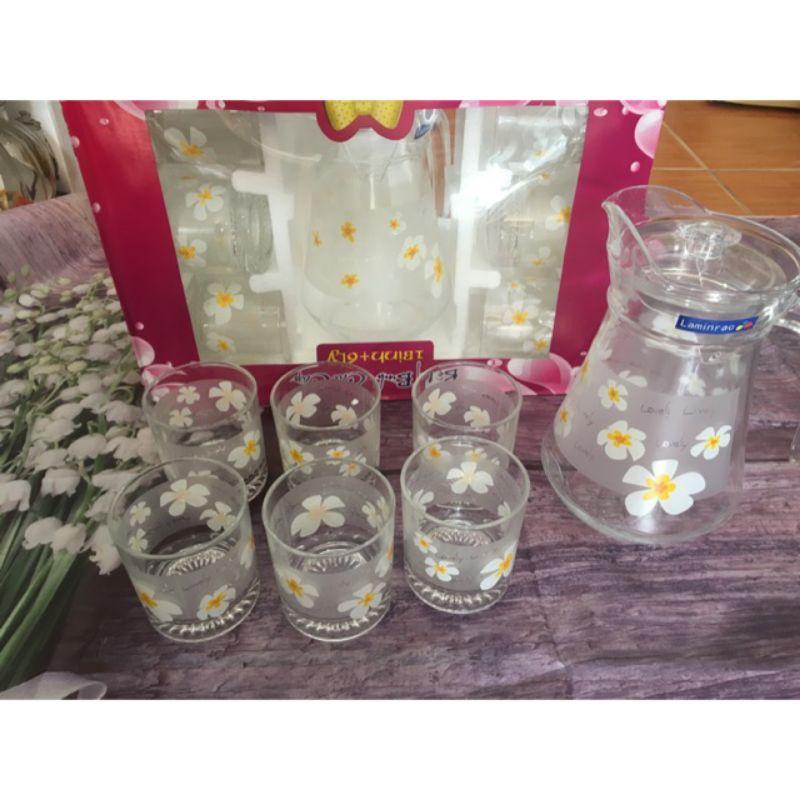 Bộ bình cốc thủy tinh Thái Lan chịu nhiệt