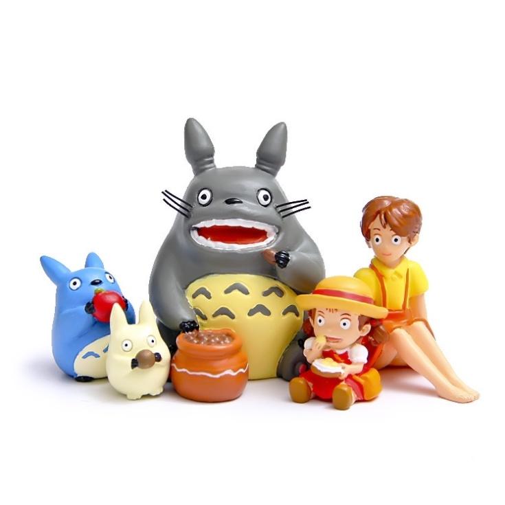 Mô hình Totoro và các bạn ăn hạt dẻ dùng trang trí tiểu cảnh, terrarium, DIY