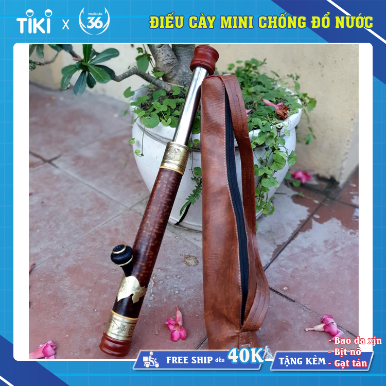 Điếu Cày Mini Du Lịch Chống Đổ Nước