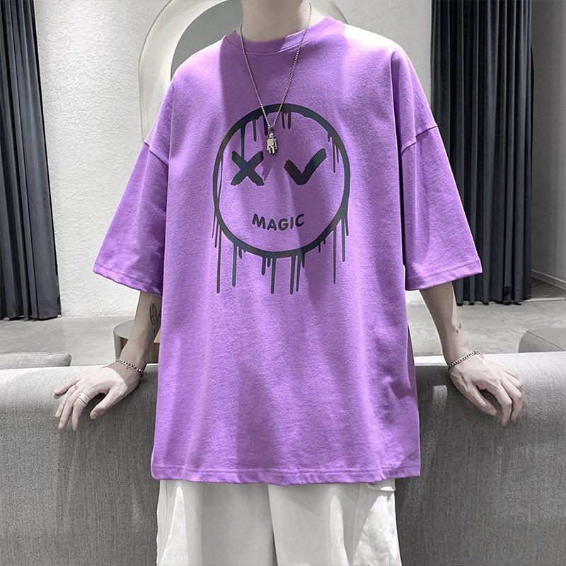 Áo Thun Phản Quang Icon Tròn Magic PQ85 - Áo Unisex Tay Lỡ Nam Nữ Mặc Được - Phản Quang Sáng Đẹp Bền - Big