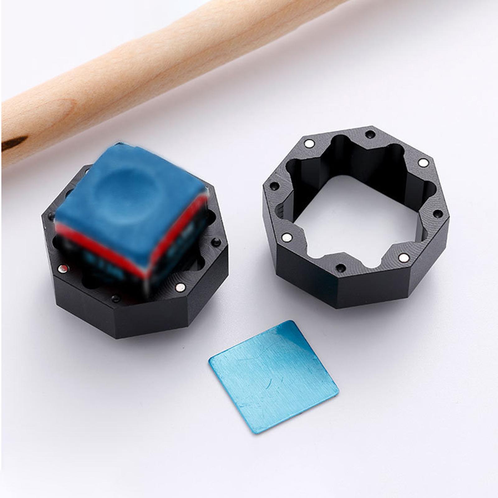 Portable Pool Cue Chalk Holder Billiard Accessories Case Box Container Organizer