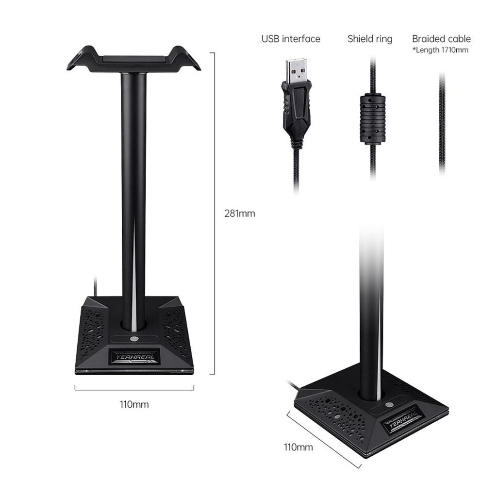 Đế Treo Tai Nghe RGB HEADSET STAND Y.REAL