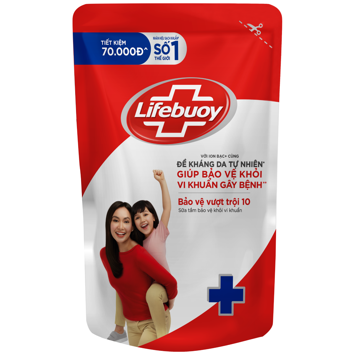 Sữa Tắm Lifebuoy Sạch Khuẩn Bảo Vệ Khỏi 99.9% Vi Khuẩn Chứa Ion Bạc+ Hỗ Trợ Cùng Đề Kháng Da Tự Nhiên Túi 800G