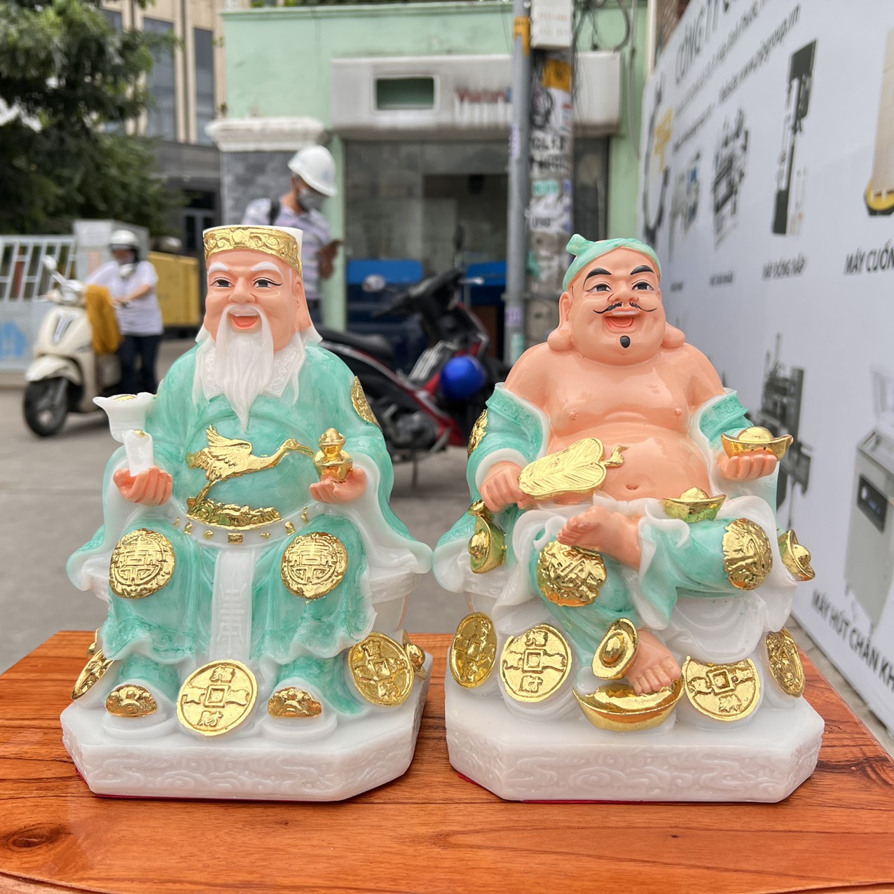 Tượng Thần tài Thổ Địa đá Việt Nam cao 25cm