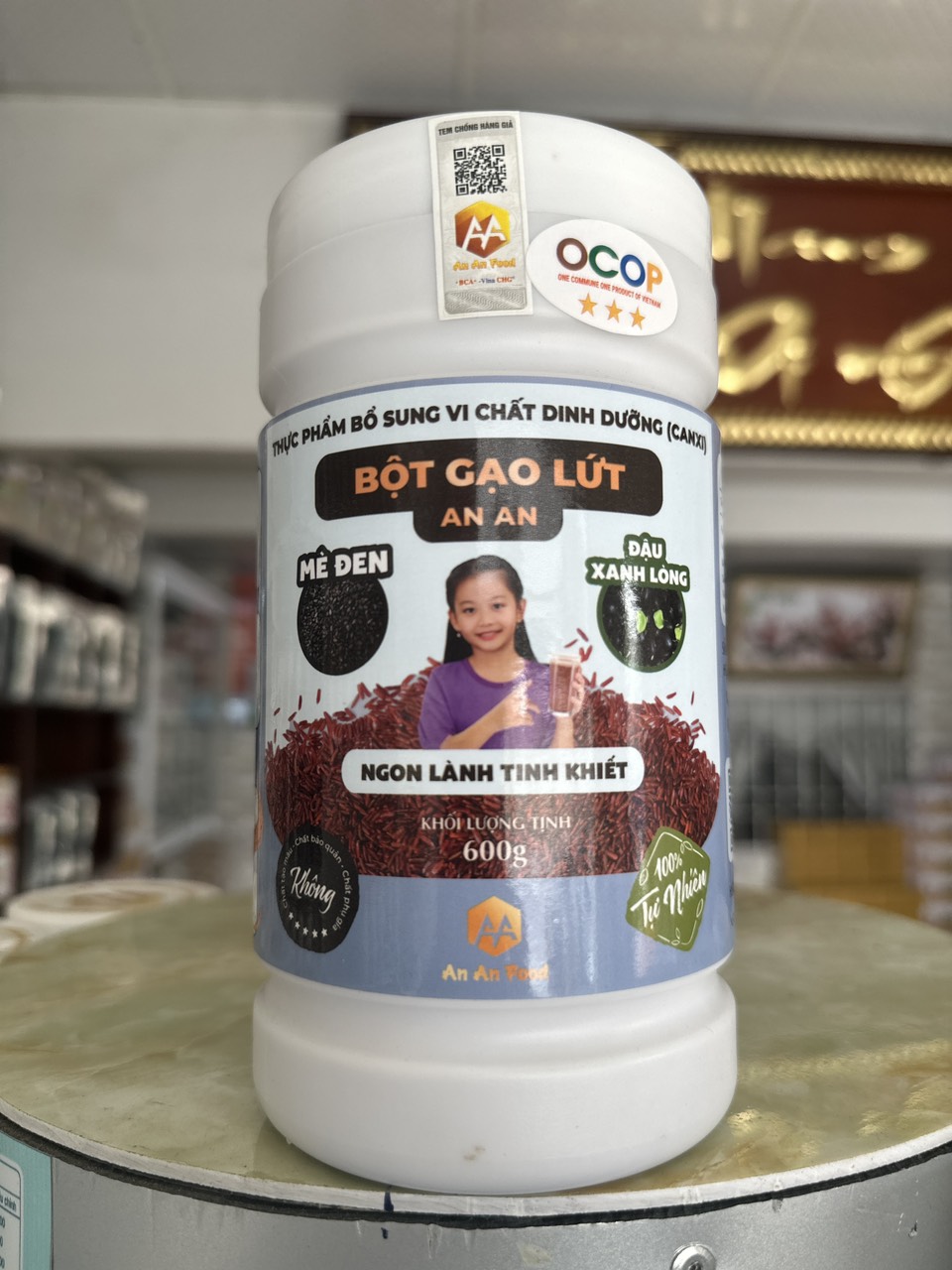 BỘT GẠO LỨT, ĐẬU ĐEN XANH LÒNG, MÈ ĐEN 600g lượng đường thấp hữu cơ tụ nhiên
