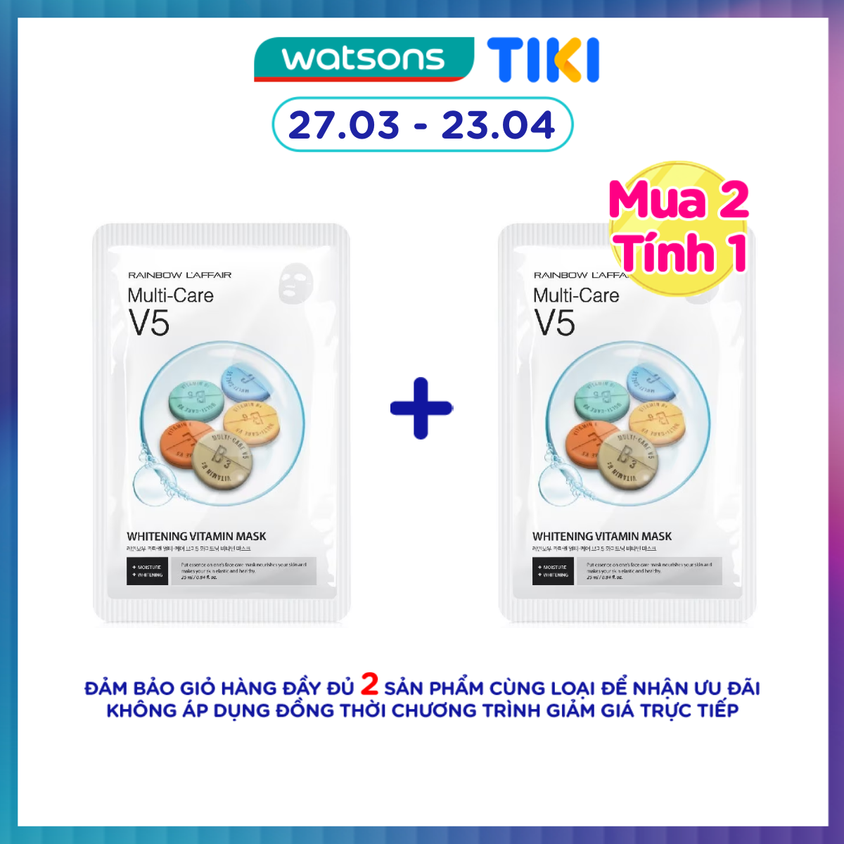 Mặt Nạ Dưỡng Da Rainbow L'Affair Multi-Care V5 Whitening 25ml