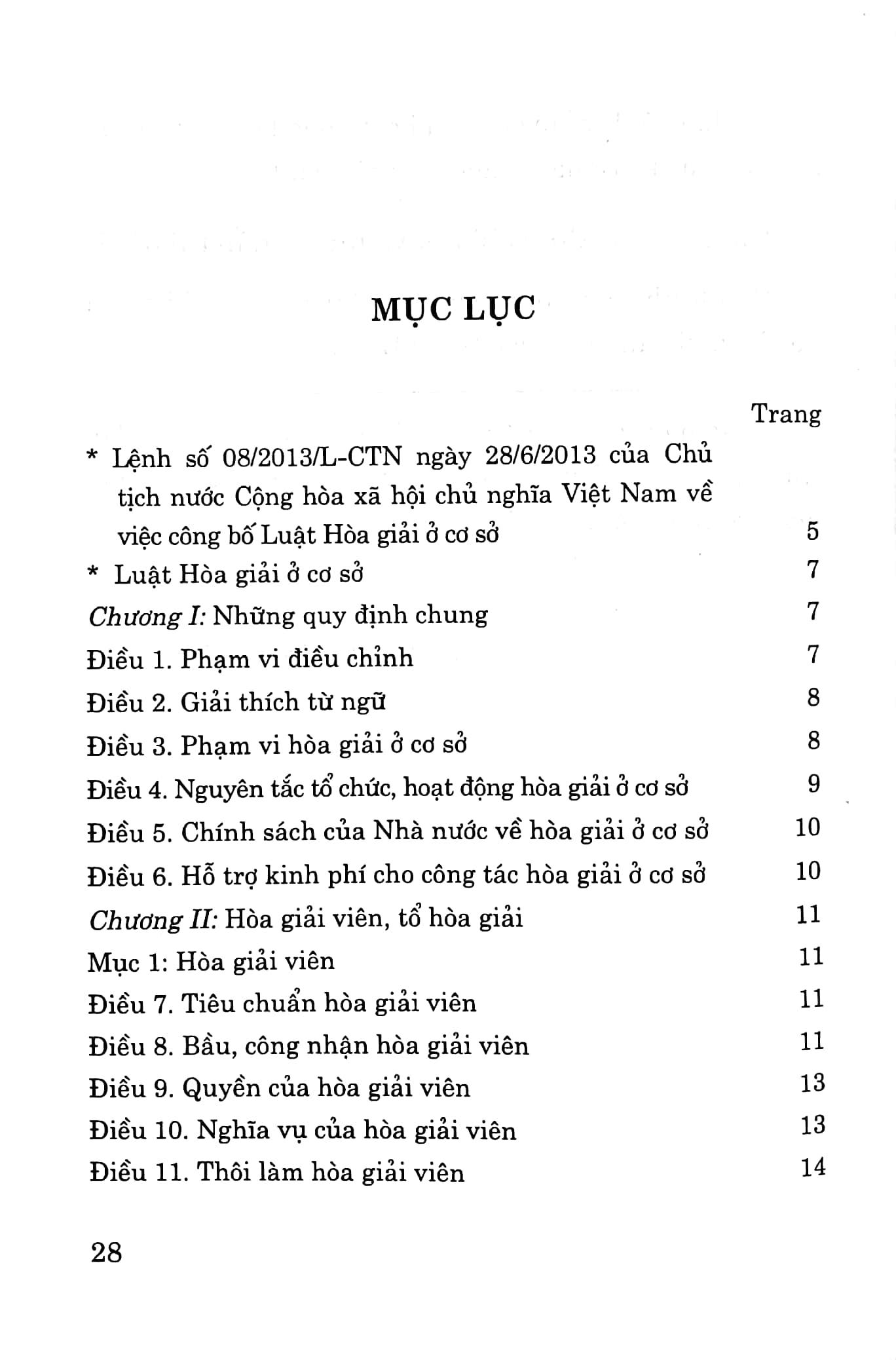 Luật Hòa Giải Ở Cơ Sở (Hiện Hành)