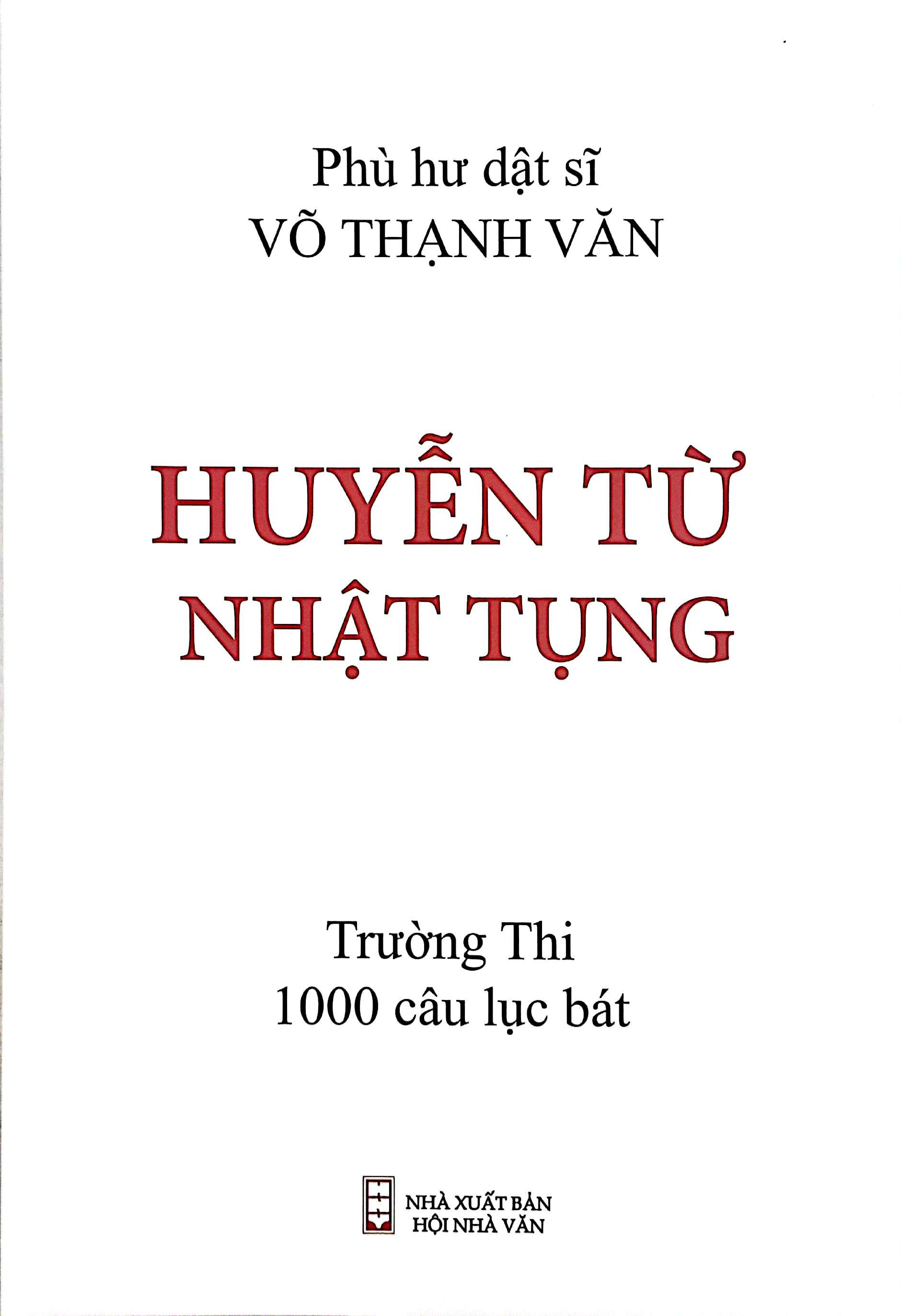 Sách - Huyễn Từ Nhật Tụng