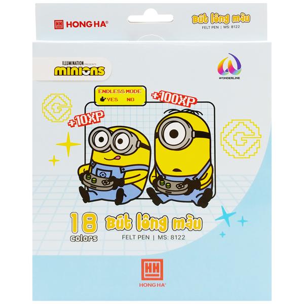 Hộp 18 Bút Lông Màu Minions - Hồng Hà 8122