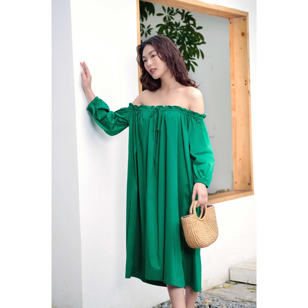 LIIN - Đầm nữ suông trễ vai gợi cảm