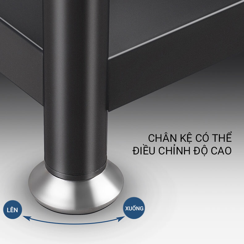 Kệ để lò vi sóng đa năng Inox 304 cao cấp Vando chính hãng kệ để đồ lò nướng chắc chắn, sơn tĩnh điện chống bong tróc, kệ nhà bếp siêu chịu lực 300kg