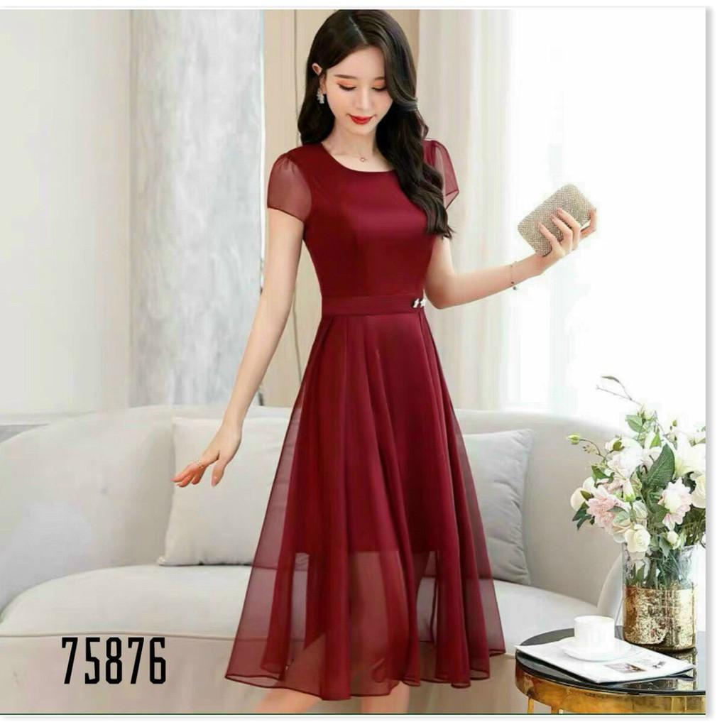 ĐẦM VOAN CHIFFON ,CHẤT LIỆU VÃI THOÁNG MÁT